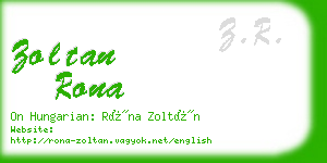 zoltan rona business card